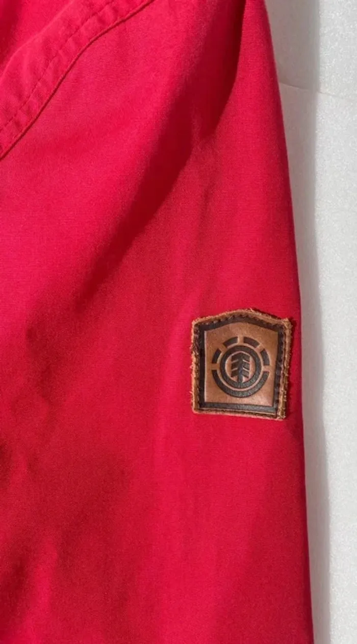 Element windbreaker jacket hoodie red navy blue Mens S - photo numéro 8