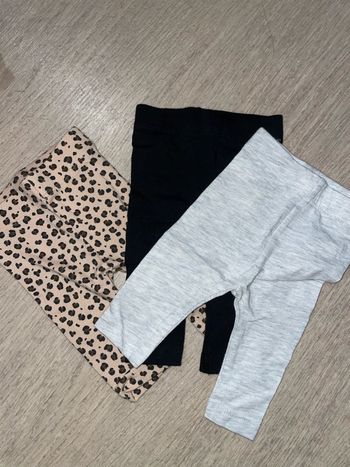 3 leggings bébé fille 1mois