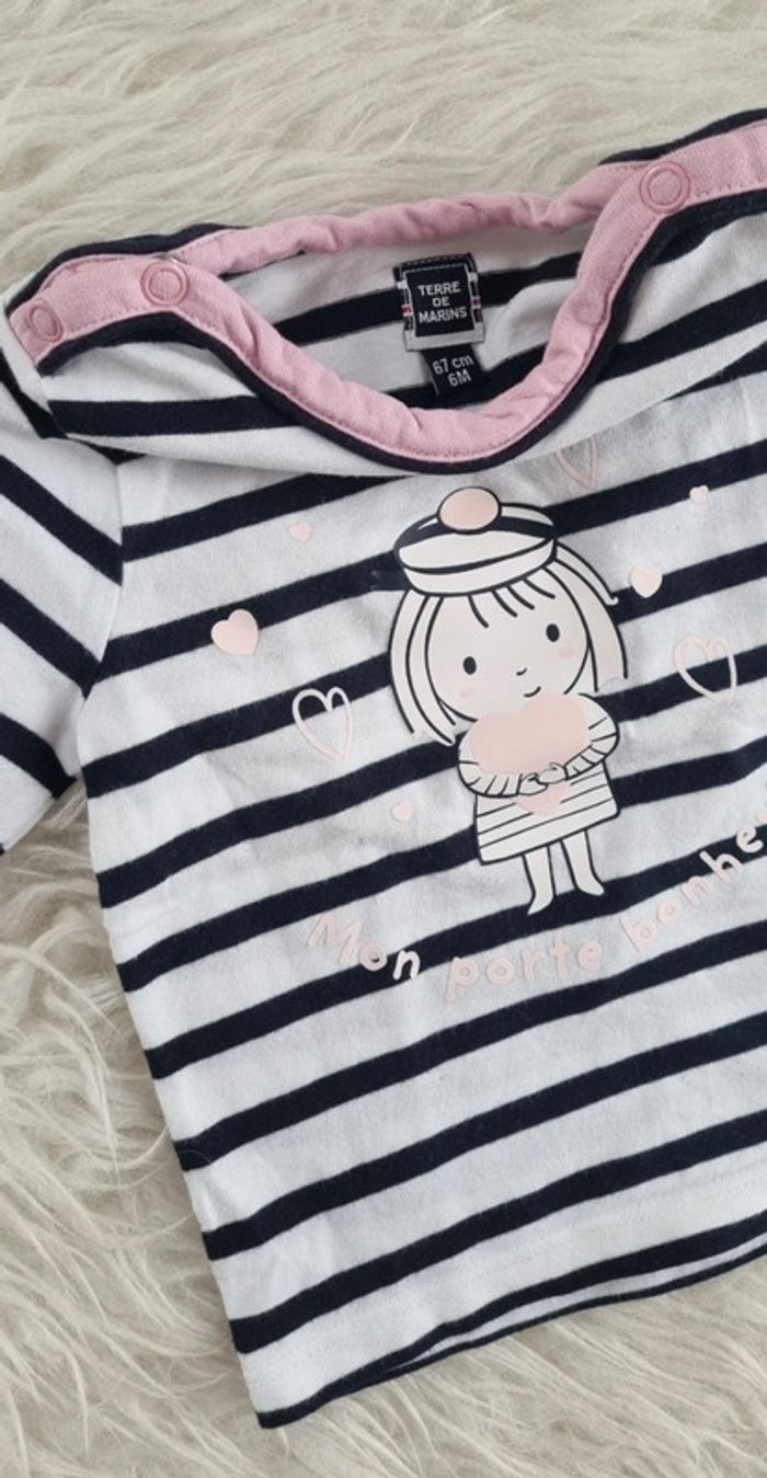 Joli haut marinière + legging - photo numéro 3