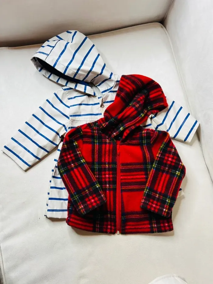 Imperméable et polaire fille 12 mois