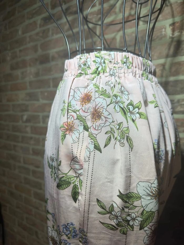 Pantalon rose clair fleuri Primark Taille XXS / 32 - photo numéro 7