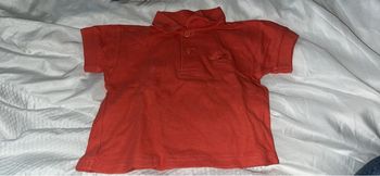 Polo rouge  bébé 6 mois – sans marque