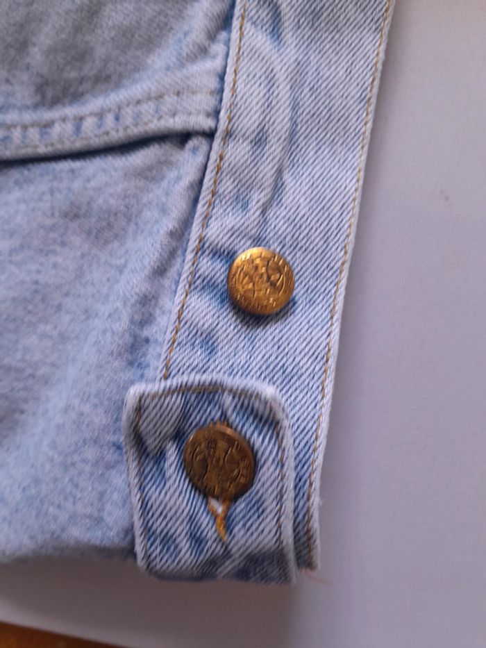 Veste en jean oversize vintage avec ruban sur poche Weipper - photo numéro 18