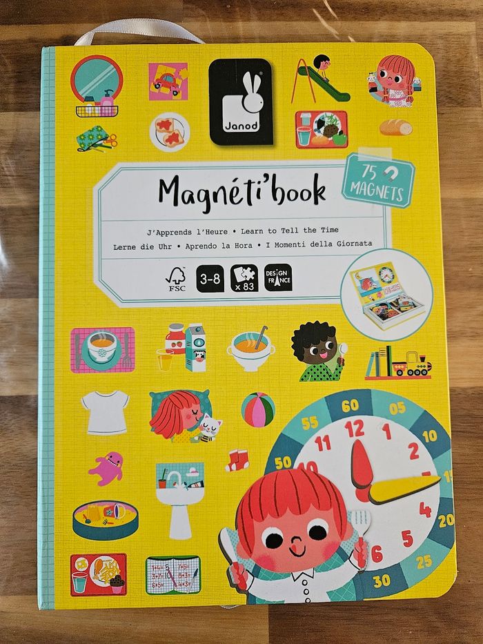 Magnéti'book janod j'apprends l'heure