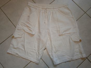 Bermuda crème NATURAL COTON Taille XL