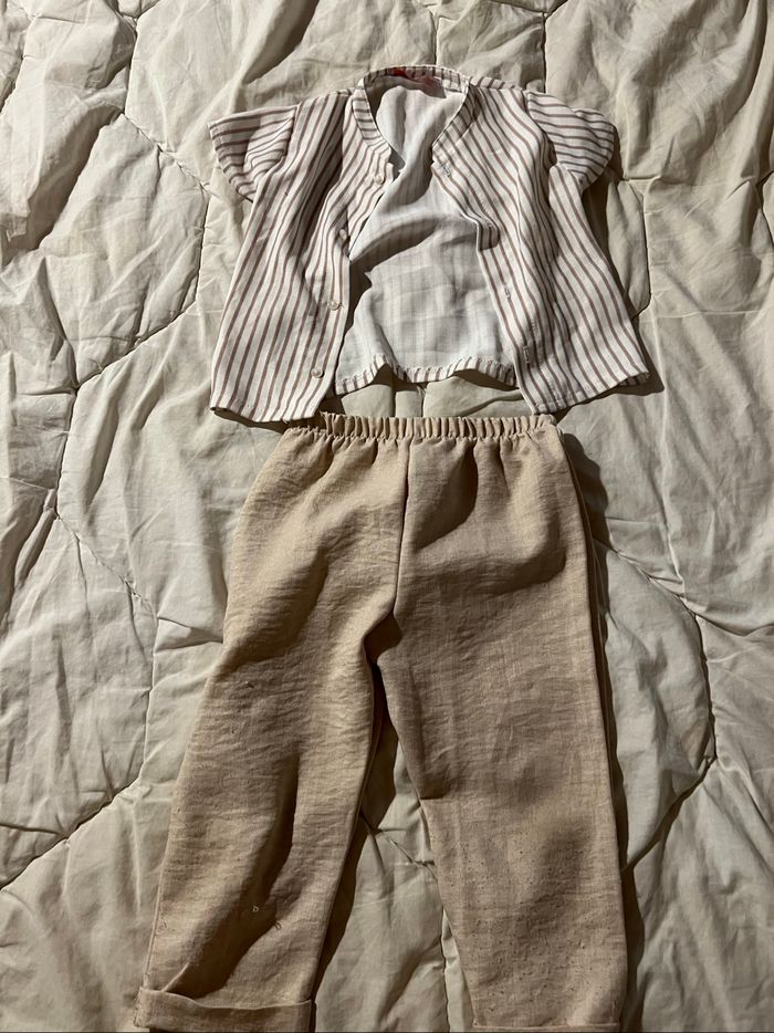 🌾 Ensemble cérémonie ou été P’tit Môme – Fabriqué en France – 36 mois 🌾 - photo numéro 2