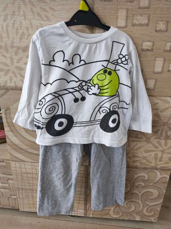 Pyjama 2 pièces monsieur heureux