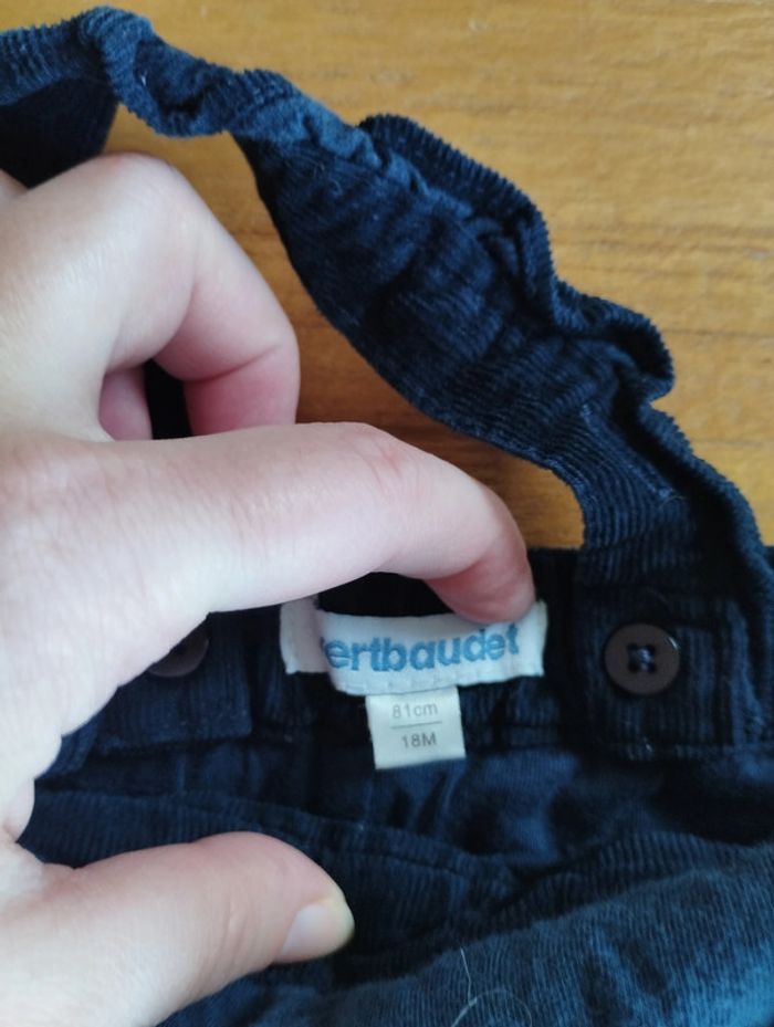 salopette velours Vertbaudet 18 mois - photo numéro 2