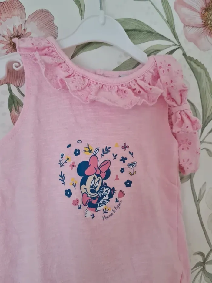 Pyjama été Minnie et bandeau bébé fille 6 mois - photo numéro 3