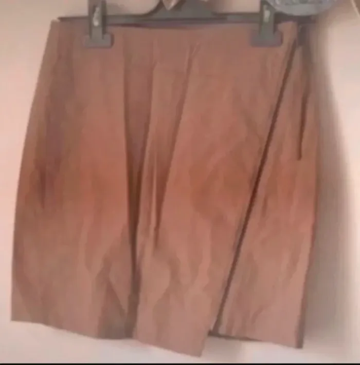 Jupe beige daim