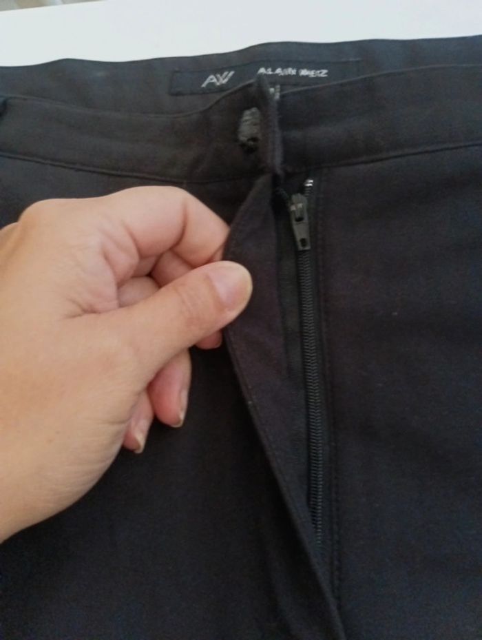Pantalon noir jambes larges femme Alain Weiz taille 54 - photo numéro 5