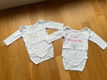 Lot de 2 bodys bébé fille