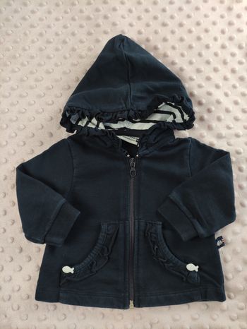 Gilet à capuche bleu marine hublot 