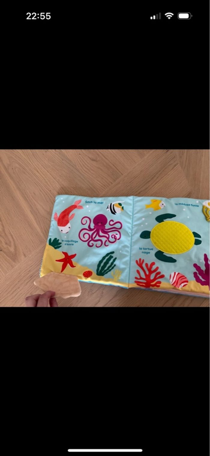 Livre en tissu bébé sensoriel et découverte neuf - photo numéro 2