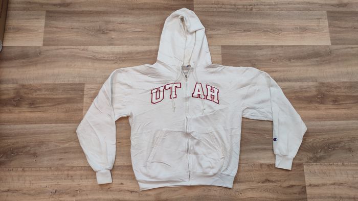 Vêtement Homme Sweatshirts Sweats pull à capuche blanc Champion taille M #Retrostreet - photo numéro 6