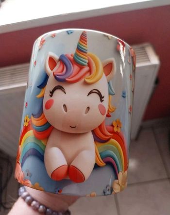 Mug jolie licorne colorée