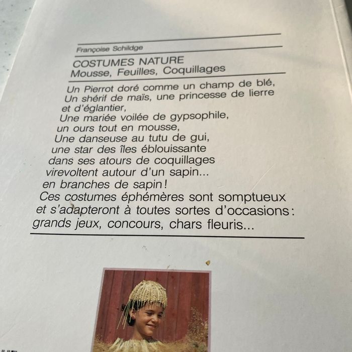 Livre costumes nature mousse coquilles feuilles - photo numéro 2
