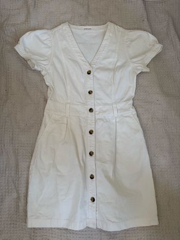 Robe en jeans blanche