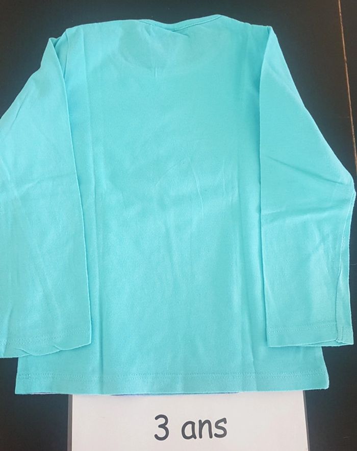 T-shirt ml reine des neiges 3 ans - photo numéro 2