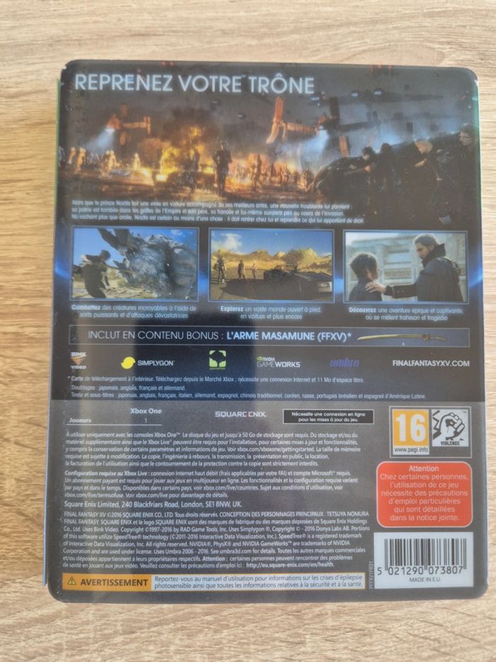 Final Fantasy XV + Steelbook - édition spéciale xbox one - photo numéro 3