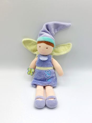 Doudou et Compagnie demoiselle fées lavande papillon mauve vert DC2392 30 cm