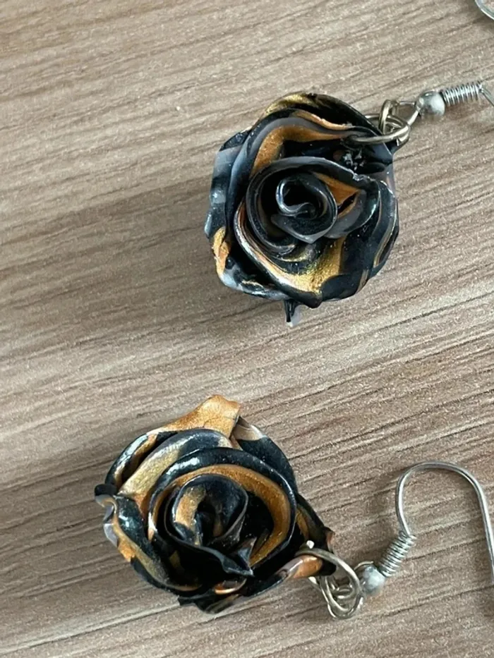Boucles d’oreilles roses - photo numéro 3