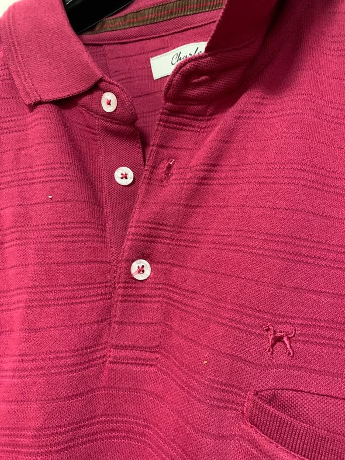 Polo bordeaux Charles De Seyne taille 7 neuf Coton - photo numéro 3