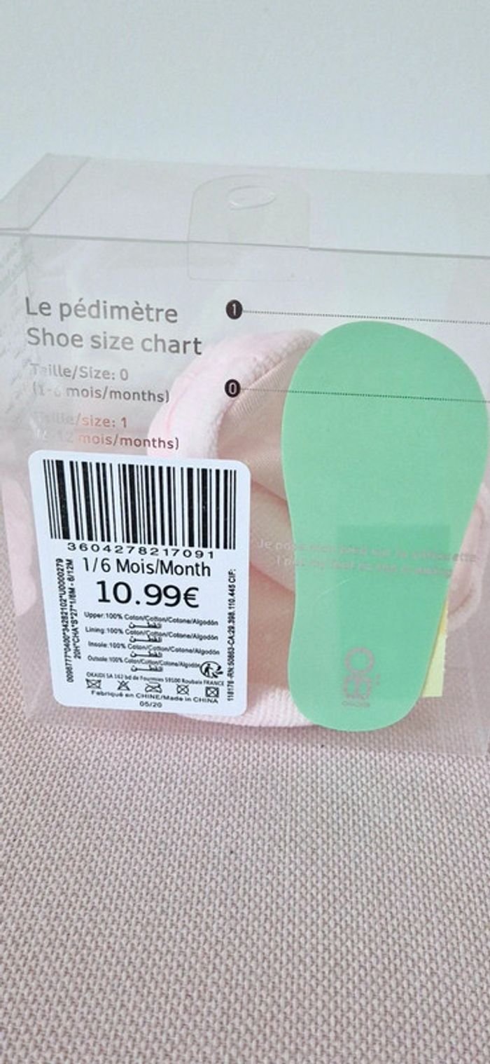 Chaussons Obaïbi 1-6 mois Fille - photo numéro 2