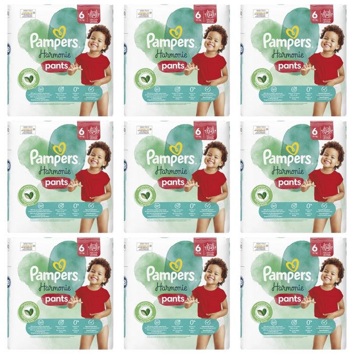 Lot de 216 Couches Pampers Harmonie Pants 15+kg Taille 6 Neuf