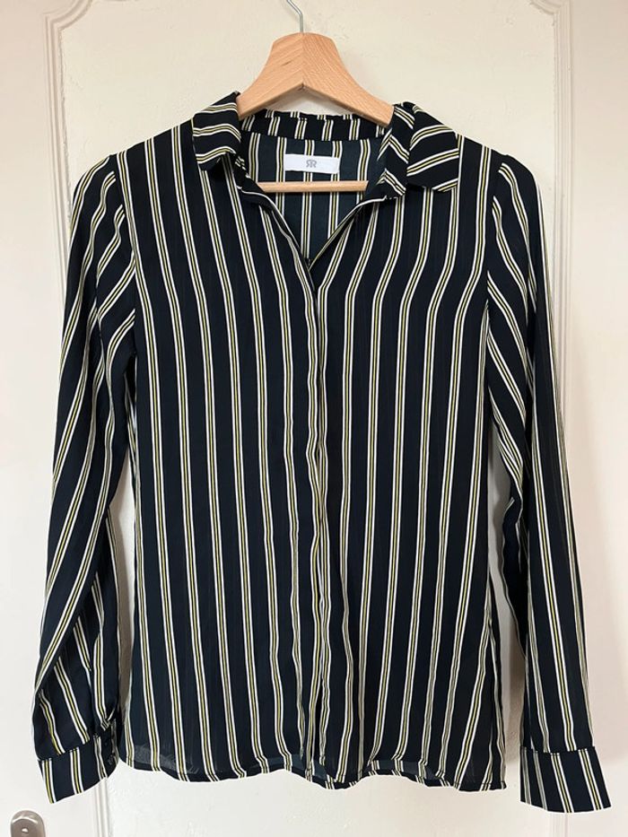 Chemise chemisier neuf manches longues fluide rayée La Redoute – Taille 34/36