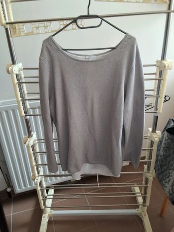 Pull gris argenté