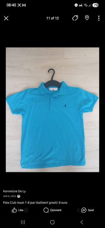 Polo Club polo taille 7-8 jaar excellent état 