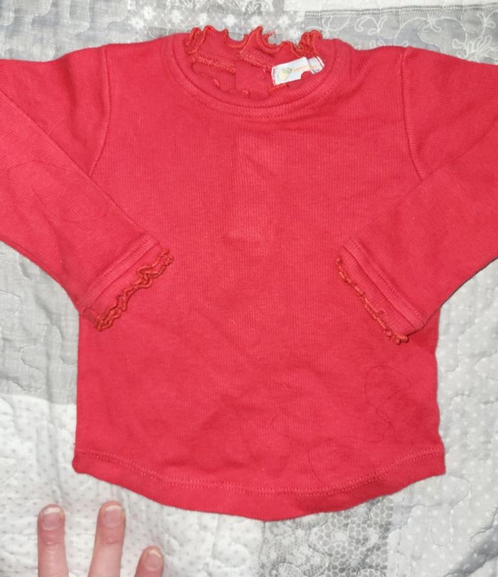 Tee shirt rouge 12 mois - photo numéro 3