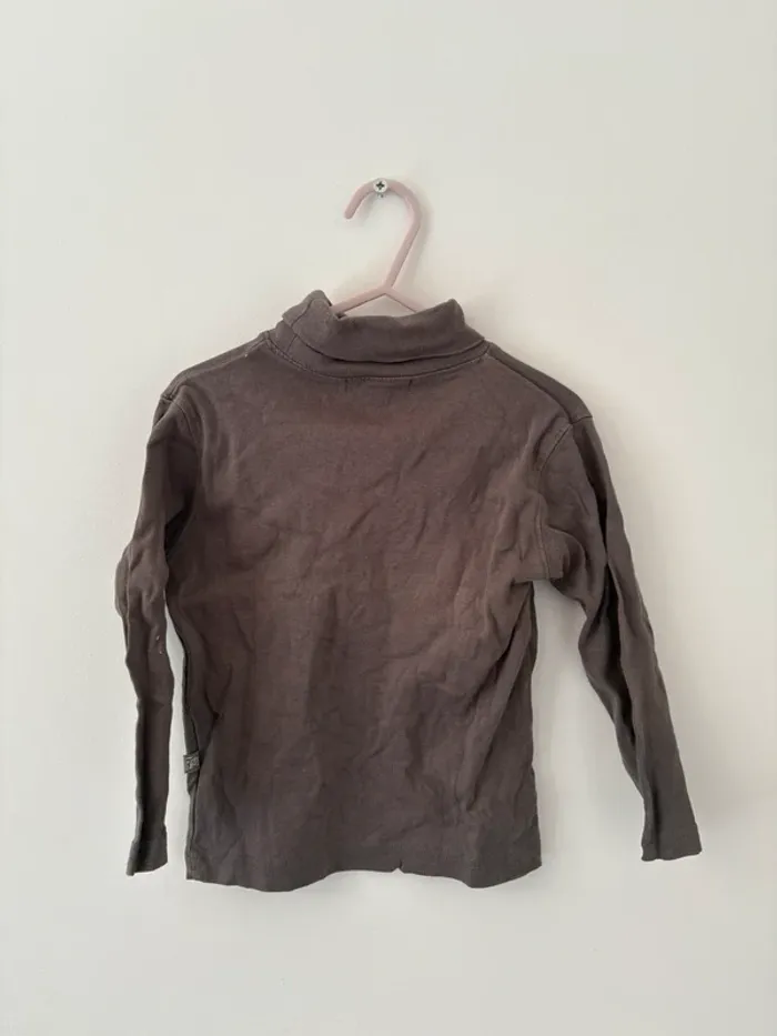 Sous-pull gris à col roulé - Vertbaudet - 4 ans - photo numéro 2