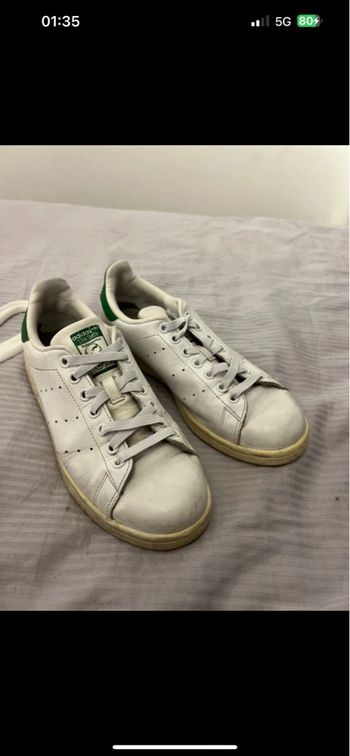 Basket adidas Stan smith blanc et vert taille 39 1/3