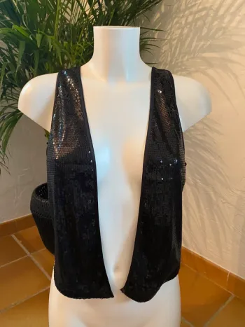 Veste noire strass