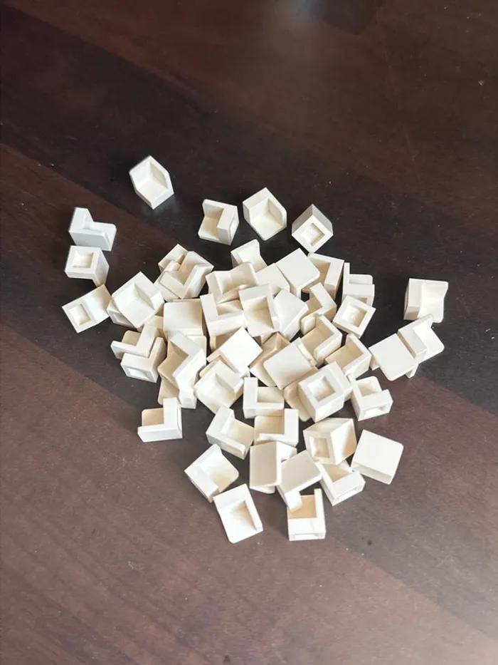 20 lego Panel 1 x 1 x 1 Corner ref 6231 White