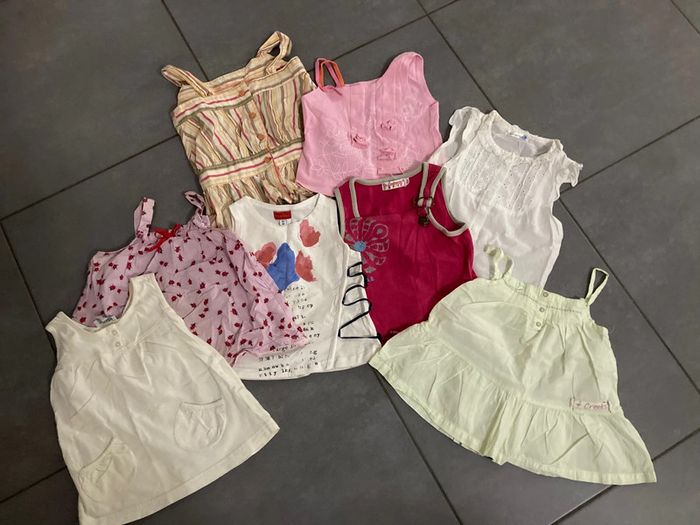 Lot ensemble garde robe vêtement enfant fille haut tee shirt débardeur 3 ans