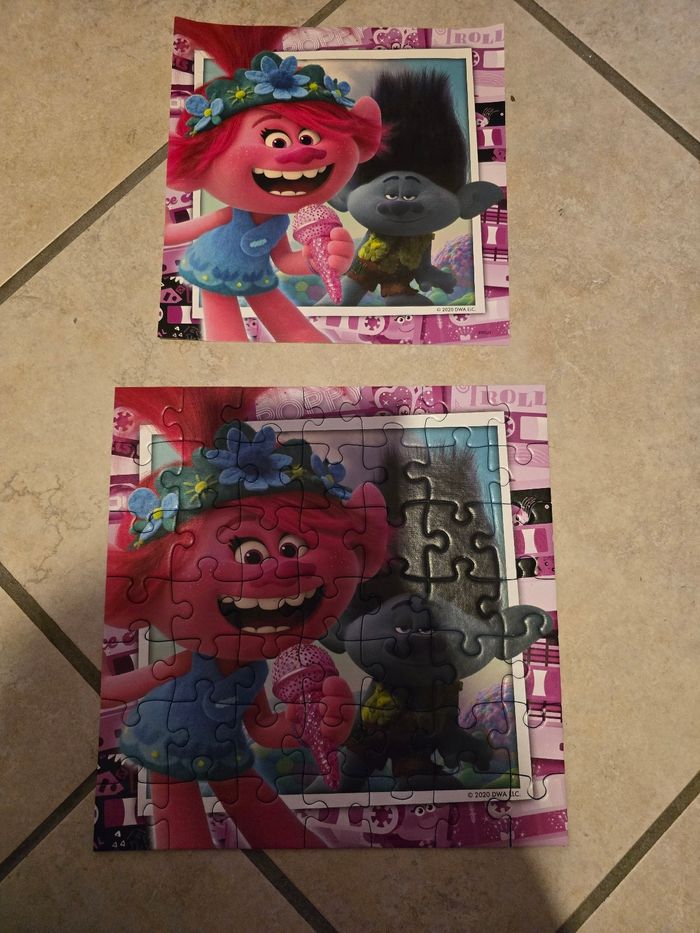 puzzle 3x49 pièces Trolls - photo numéro 2