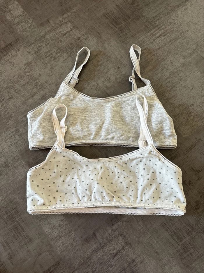 2 brassières Monoprix 6/8 ans