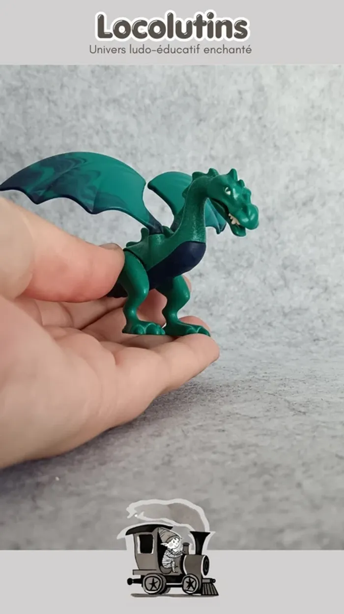 🚂 Playmobil dragon bébé vert - photo numéro 2