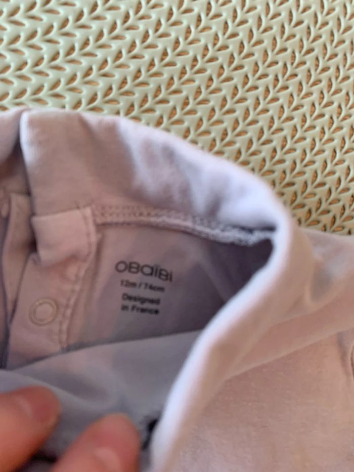 Ensemble 3 pièces fille pentalon et 2 sous pull - 12 mois - obaibi - photo numéro 8