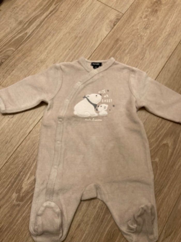 Pyjama en velours 1 mois
