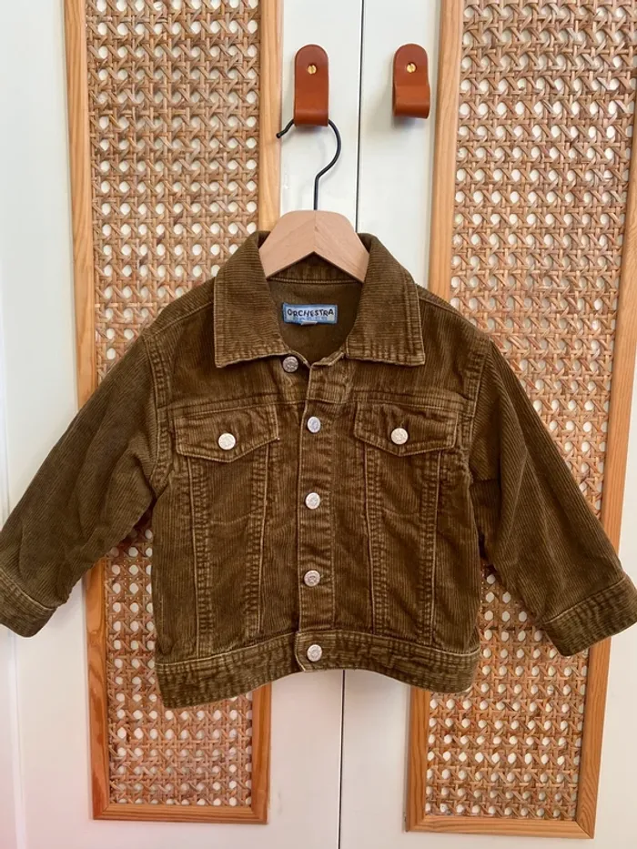 Veste velours kaki