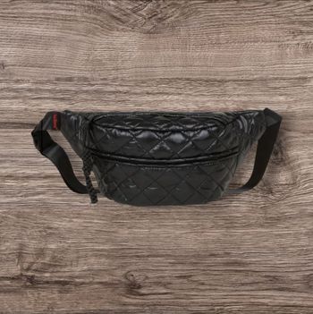 Grand sac banane mixte noir 