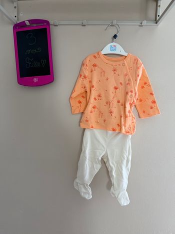 Ensemble pyjama deux pièces à pressions, neuf avec étiquette -  T3mois - Kiabi 