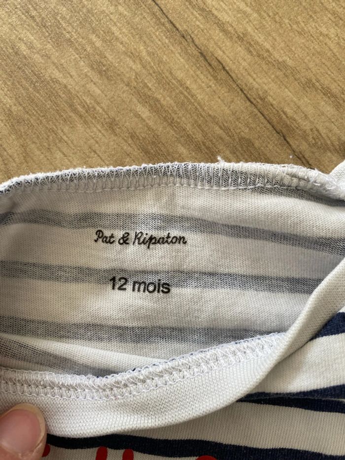 Tee-shirts manche longue Pat et RIpaton 12 mois - photo numéro 3