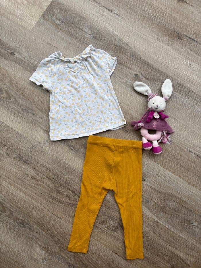Ensemble t-shirt + legging taille 24 mois - photo numéro 3