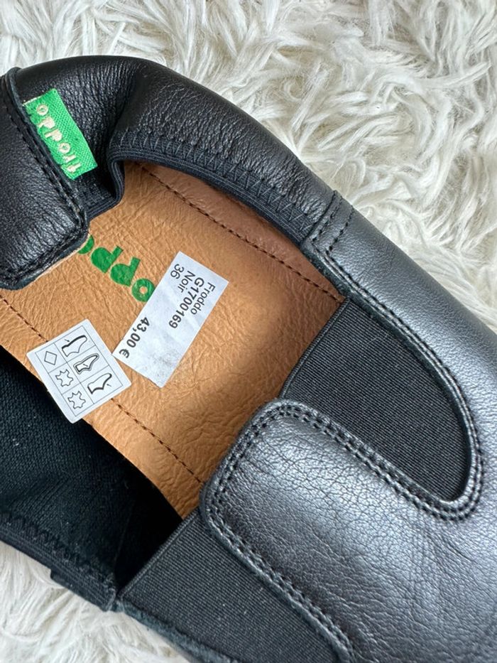 Paire de chaussons en cuir noir Froddo taille 36 - photo numéro 4
