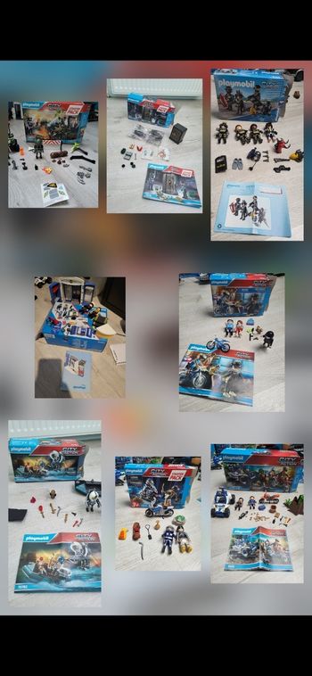 Divers boîtes playmobils thème police